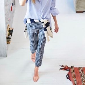 J. Crew Martie pant in gingham size 4 like-new